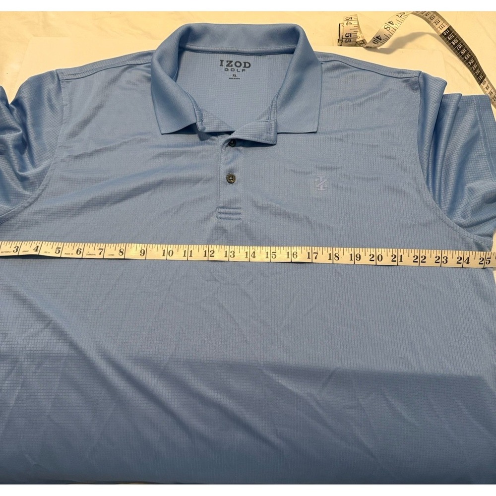 Izod Men's Sky Blue Golf Polo Shirt 1361 - Picture 6 of 6